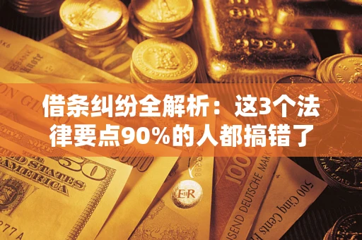 北京借条纠纷全解析：这3个法律要点90%的人都搞错了