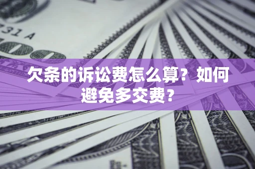 北京欠条的诉讼费怎么算？如何避免多交费？