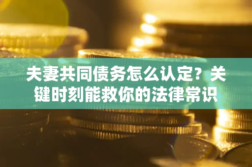 北京夫妻共同债务怎么认定？关键时刻能救你的法律常识