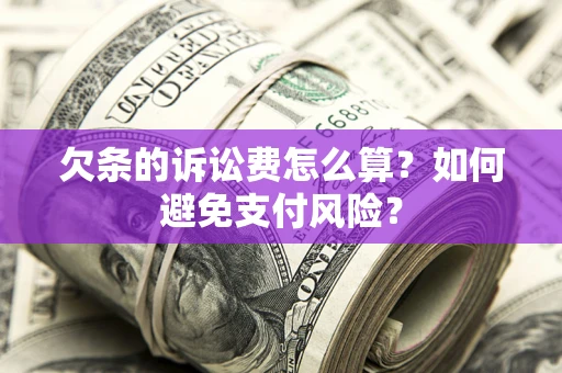 北京欠条的诉讼费怎么算？如何避免支付风险？
