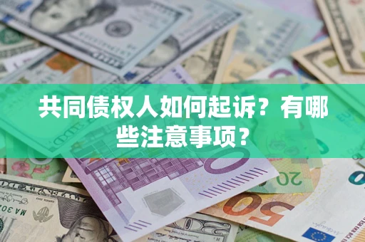 北京共同债权人如何起诉？有哪些注意事项？