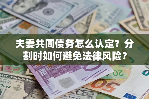北京夫妻共同债务怎么认定？分割时如何避免法律风险？